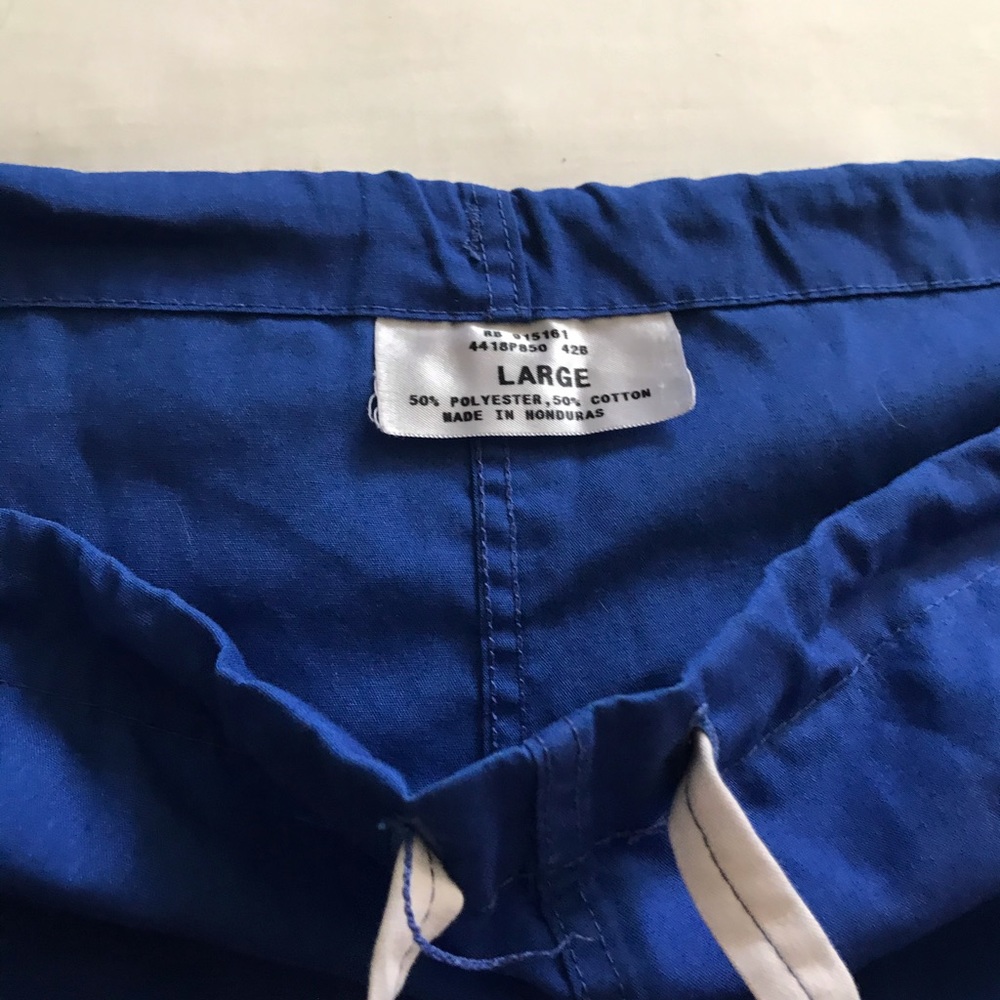 Large royal blue scrub drawstring pant (unisex)